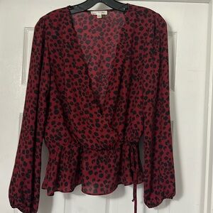 Red & black women’s top